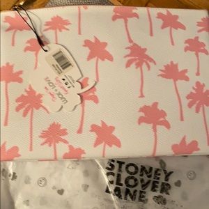 Pink and white clutch